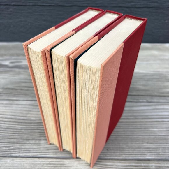 Jane Austen Novels, Set of Three Books, Red & Peach Vintage Hardcovers - Picture 5 of 8